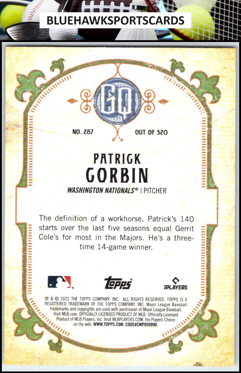2022 Topps Gypsy Queen #287 Patrick Corbin