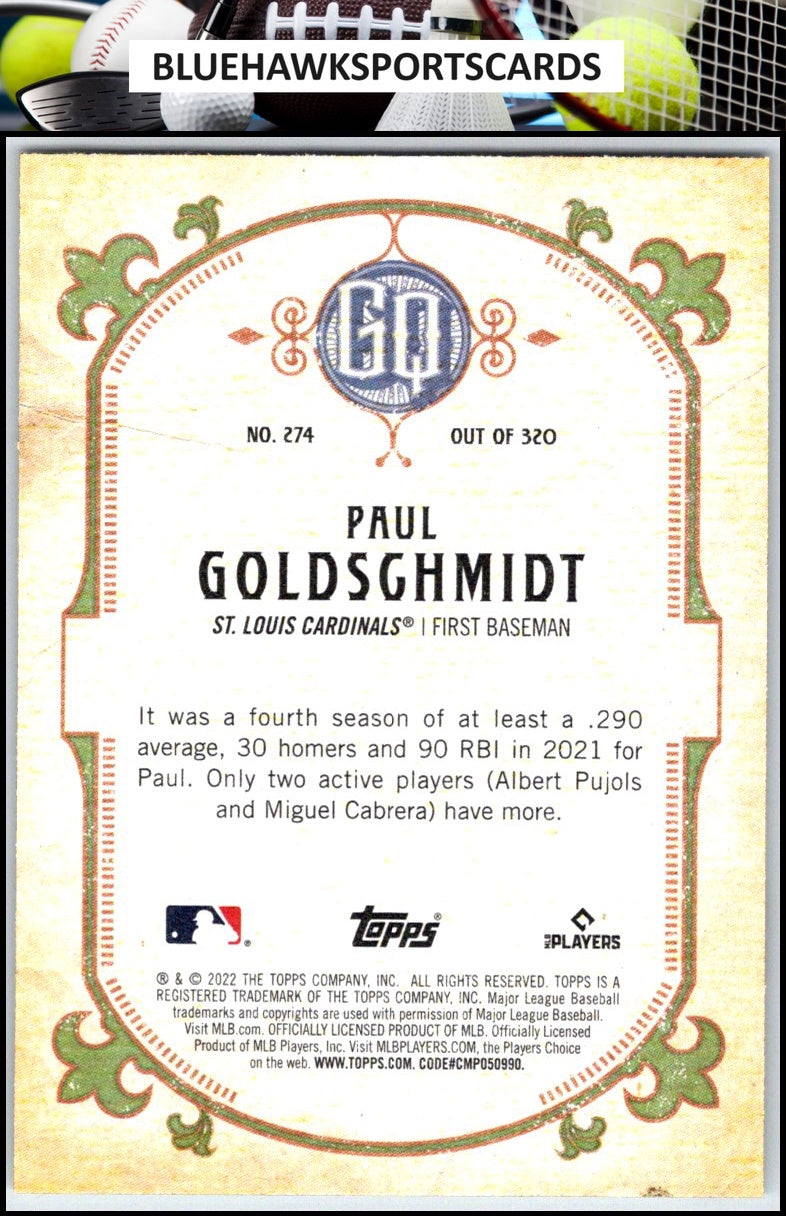 2022 Topps Gypsy Queen #274 Paul Goldschmidt