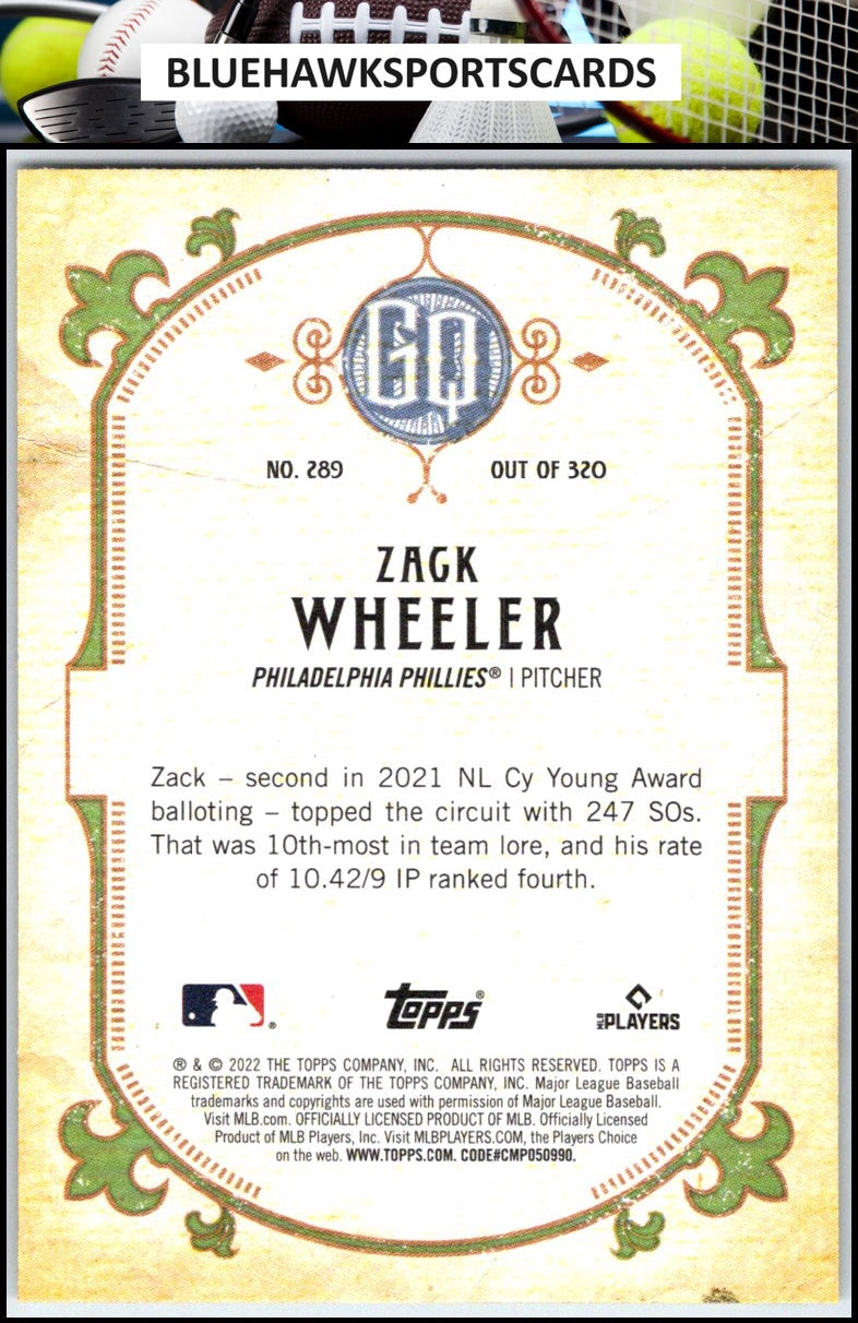2022 Topps Gypsy Queen #289 Zack Wheeler