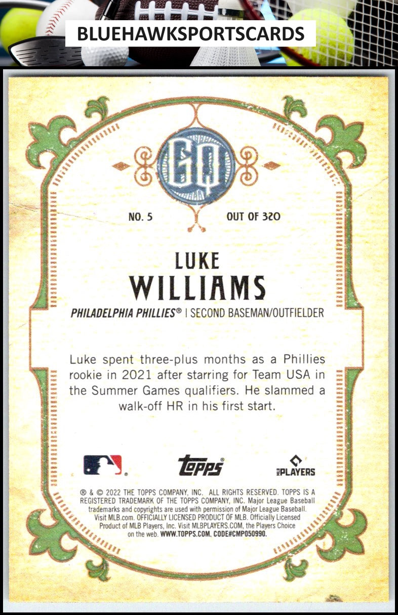2022 Topps Gypsy Queen #5 Luke Williams