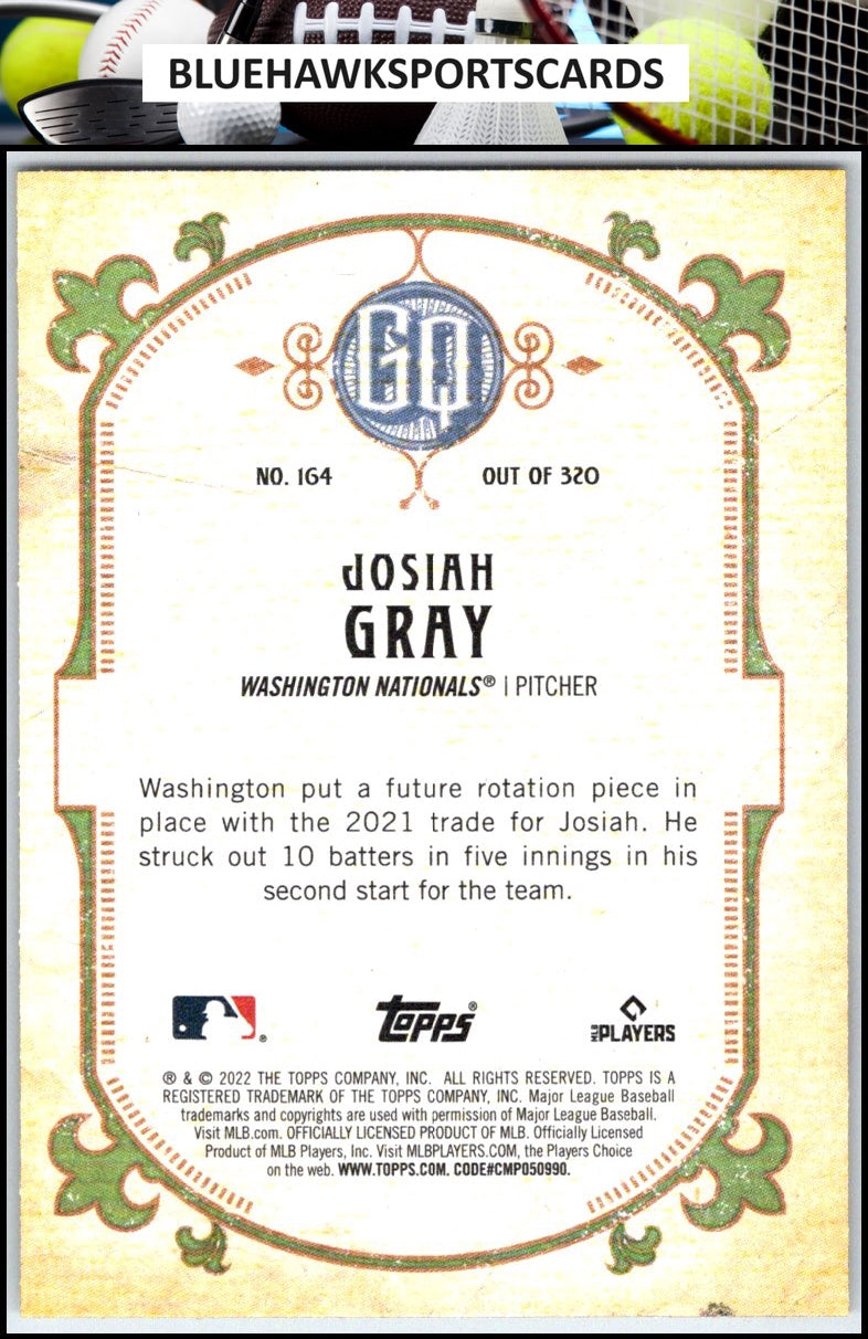 2022 Topps Gypsy Queen #164 Josiah Gray