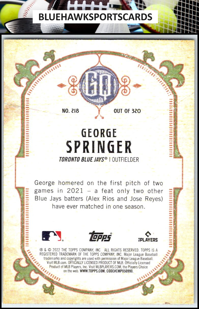 2022 Topps Gypsy Queen #218 George Springer