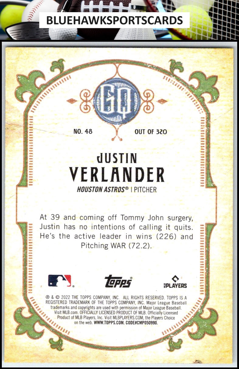 2022 Topps Gypsy Queen #48 Justin Verlander