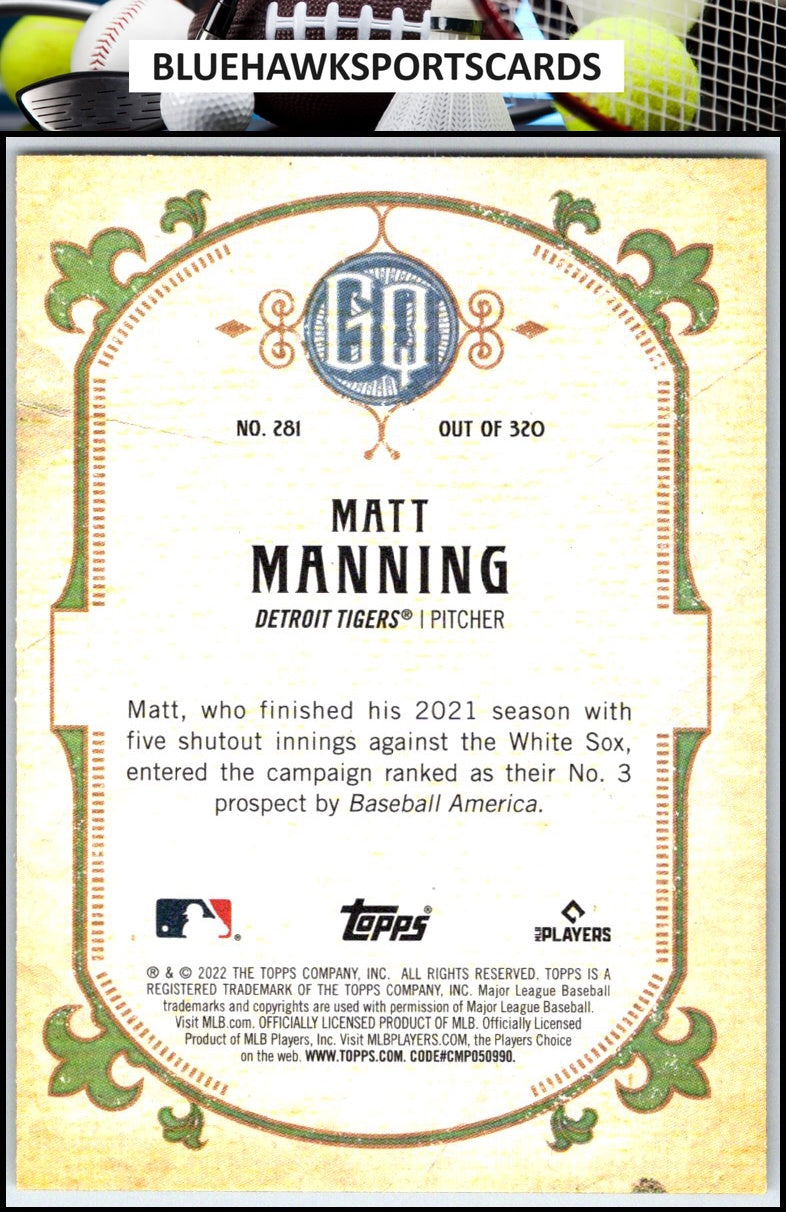2022 Topps Gypsy Queen #281 Matt Manning