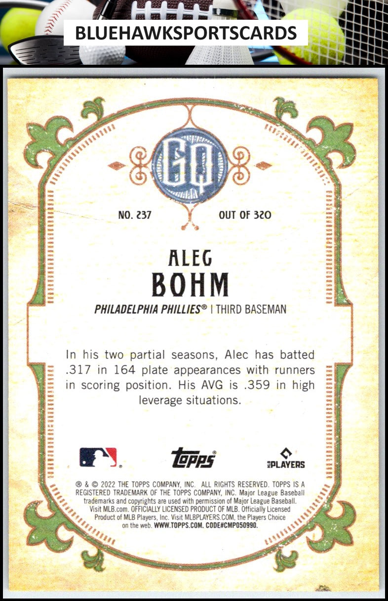 2022 Topps Gypsy Queen #237 Alec Bohm