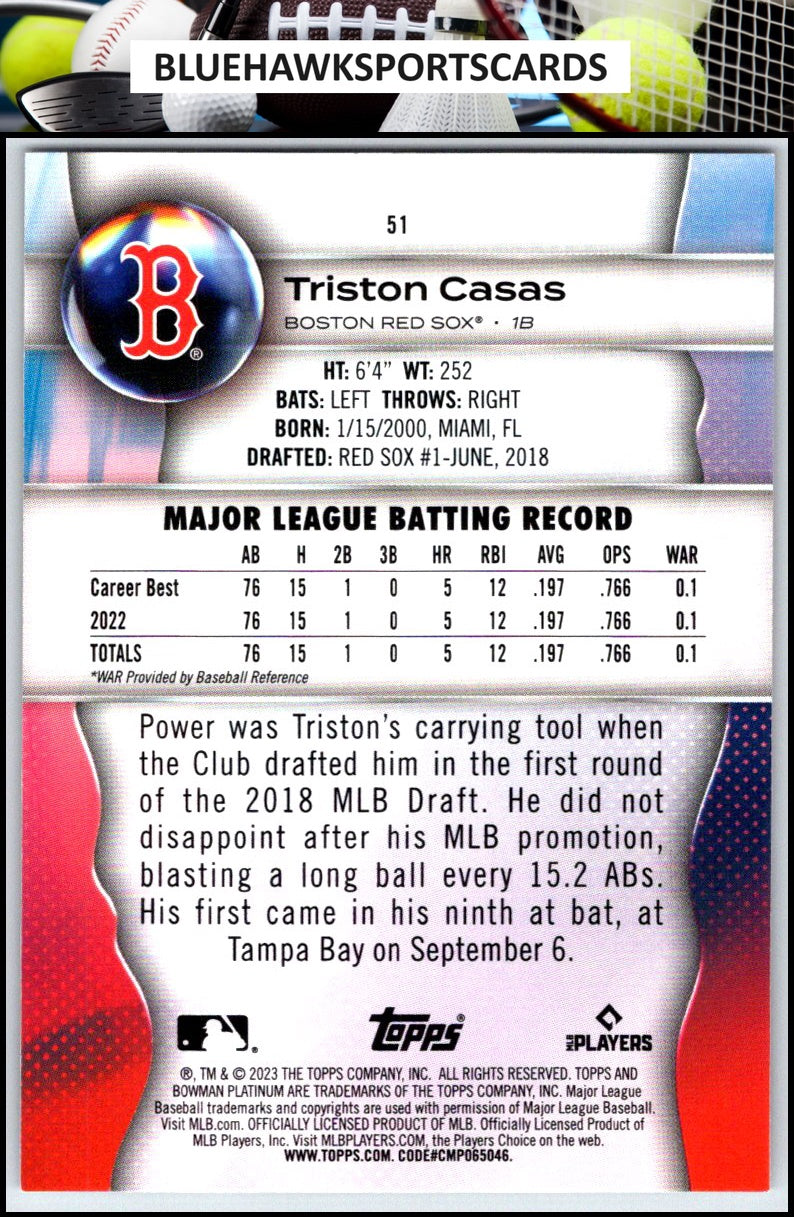 2023 Bowman Platinum #51 Triston Casas
