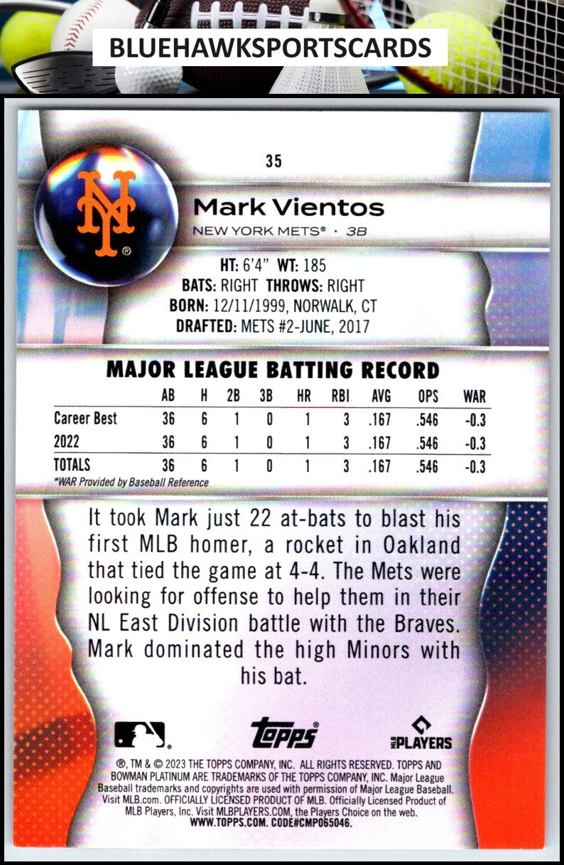 2023 Bowman Platinum #35 Mark Vientos