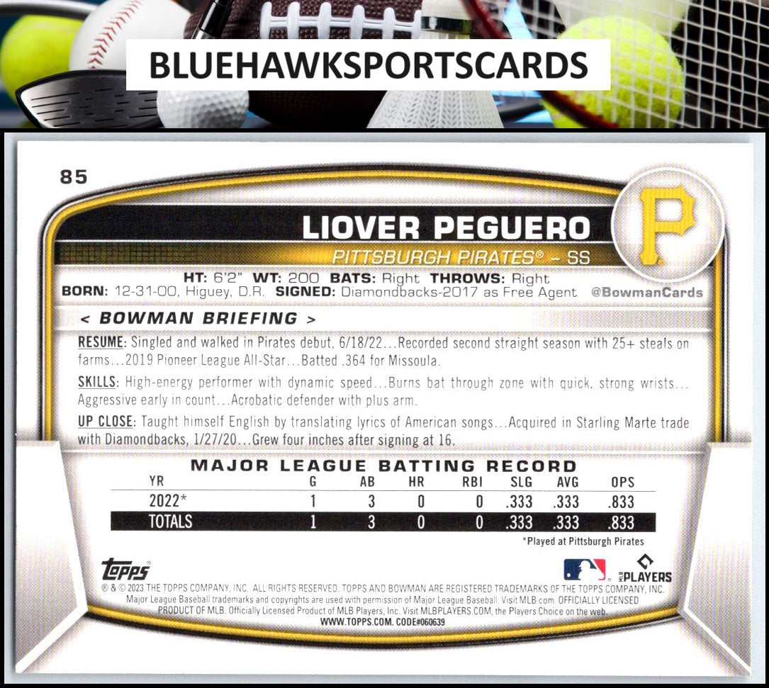 2023 Bowman #85 Liover Peguero