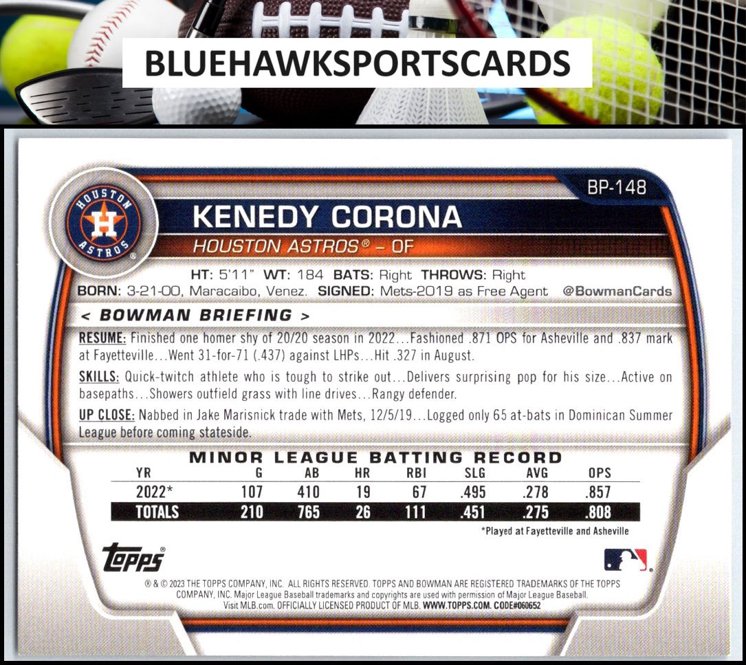 2023 Bowman #BP-148 Kenedy Corona Prospects