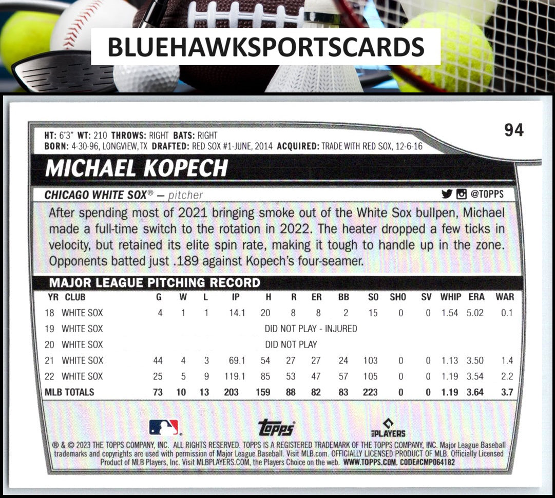 2023 Topps Big League #94 Michael Kopech