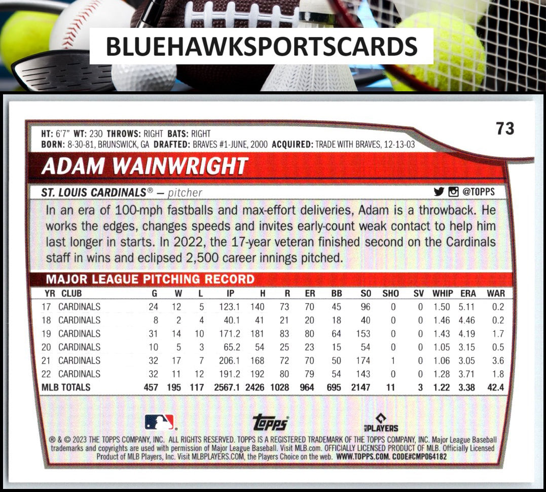 2023 Topps Big League #73 Adam Wainwright