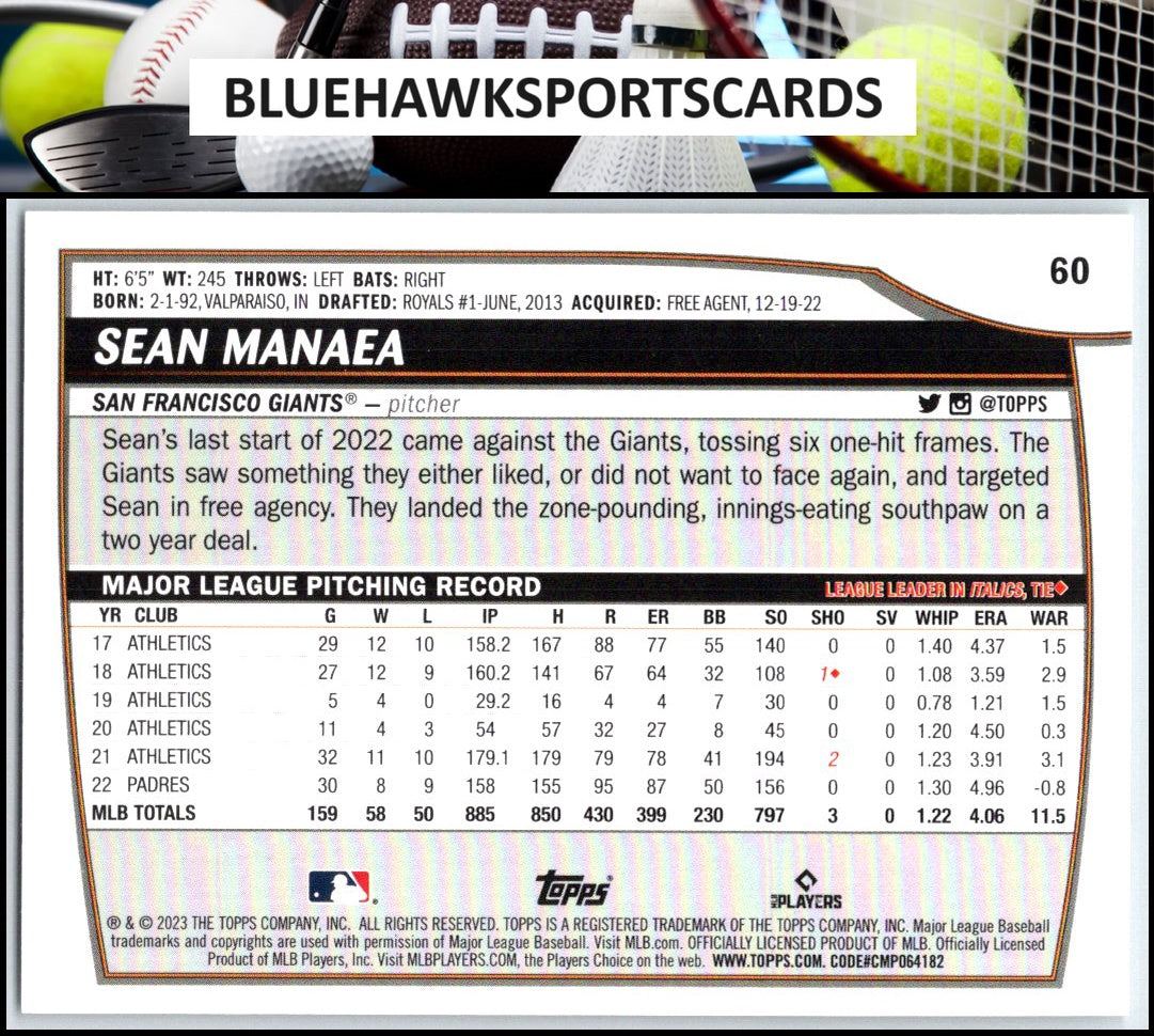 2023 Topps Big League #60 Sean Manaea