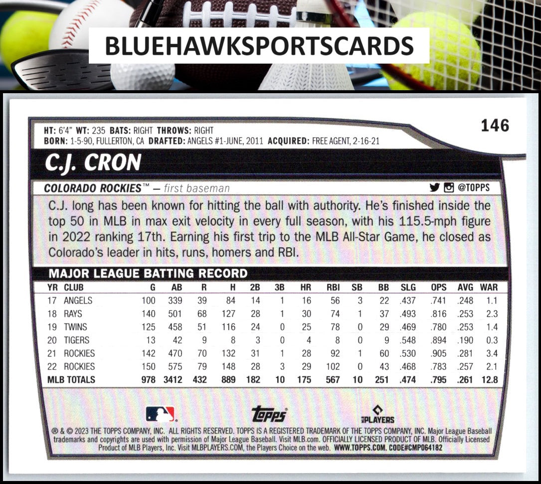 2023 Topps Big League #146 C.J. Cron