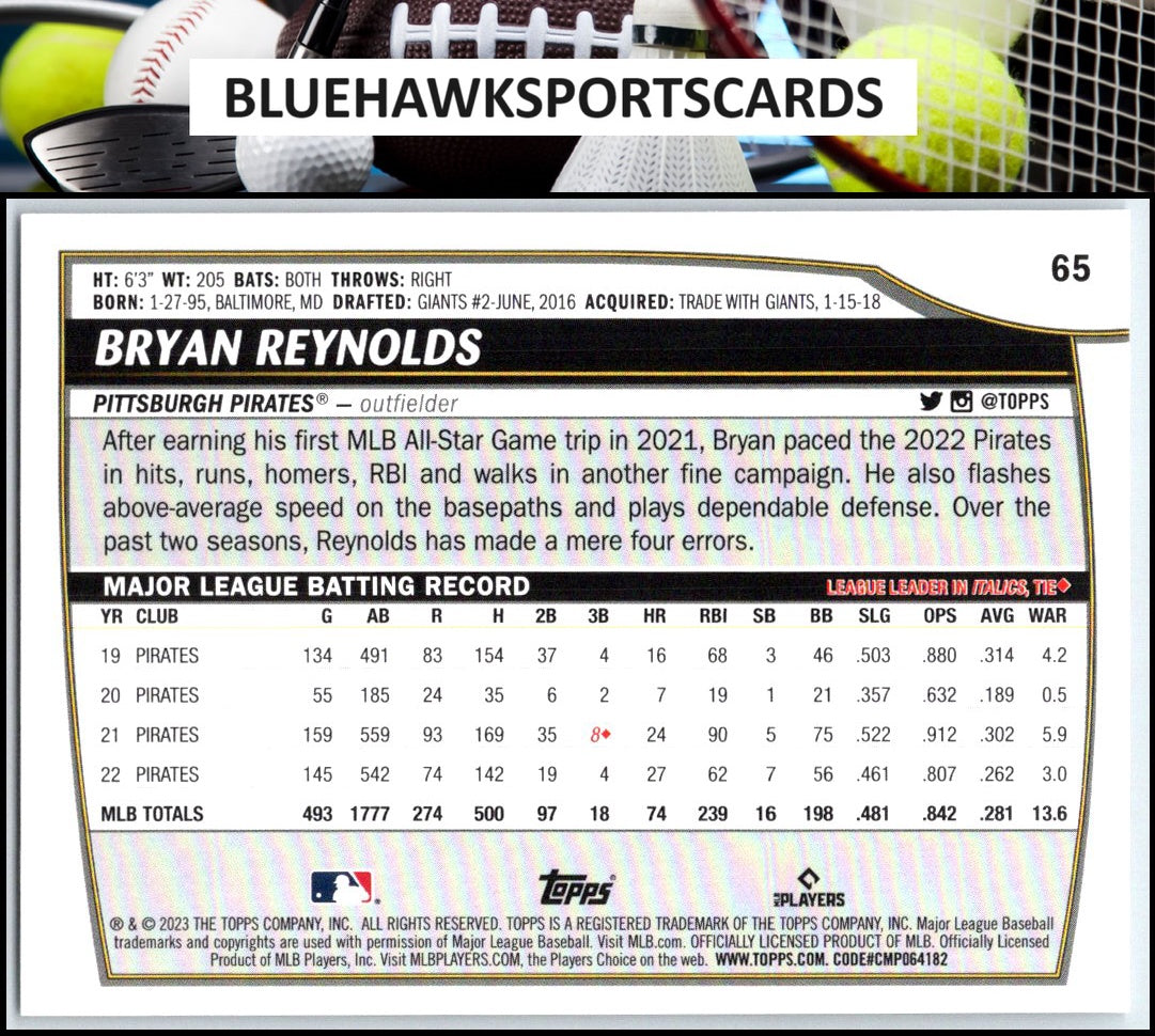 2023 Topps Big League #65 Bryan Reynolds