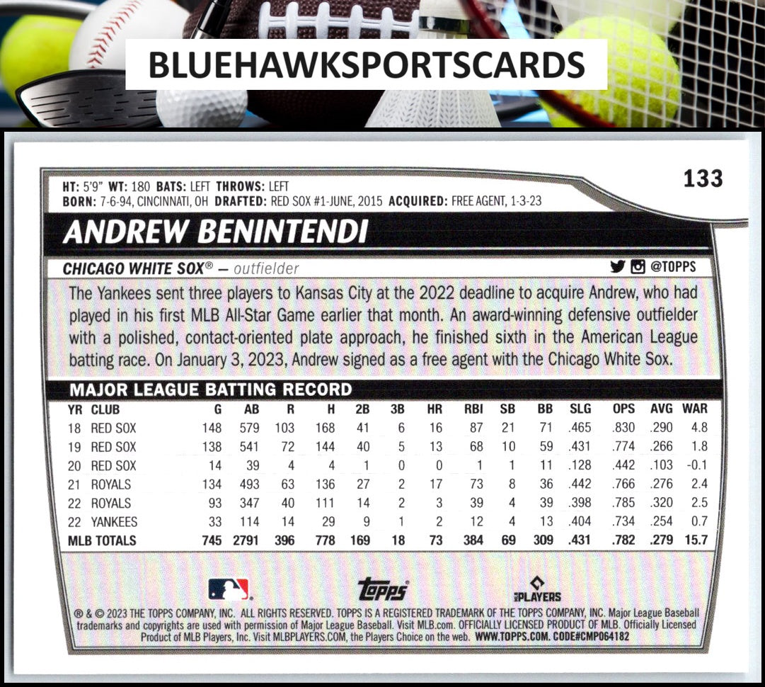 2023 Topps Big League #133 Andrew Benintendi