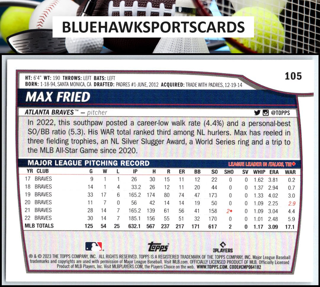 2023 Topps Big League #105 Max Fried