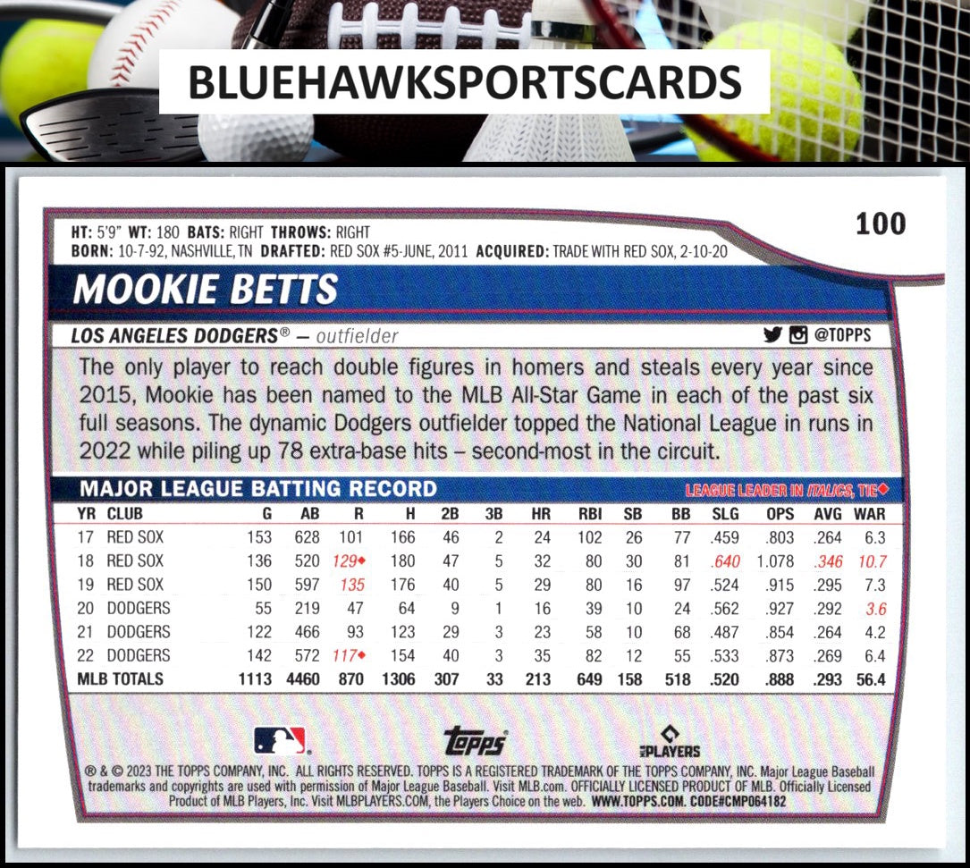 2023 Topps Big League #100 Mookie Betts