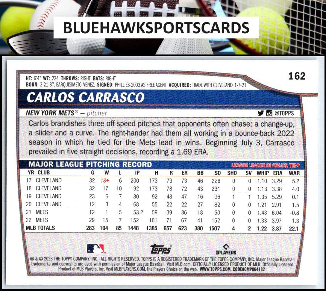 2023 Topps Big League #162 Carlos Carrasco