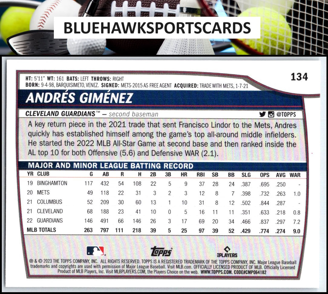 2023 Topps Big League #134 Andrés Giménez