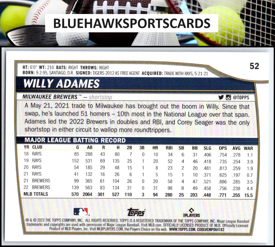 2023 Topps Big League #52 Willy Adames