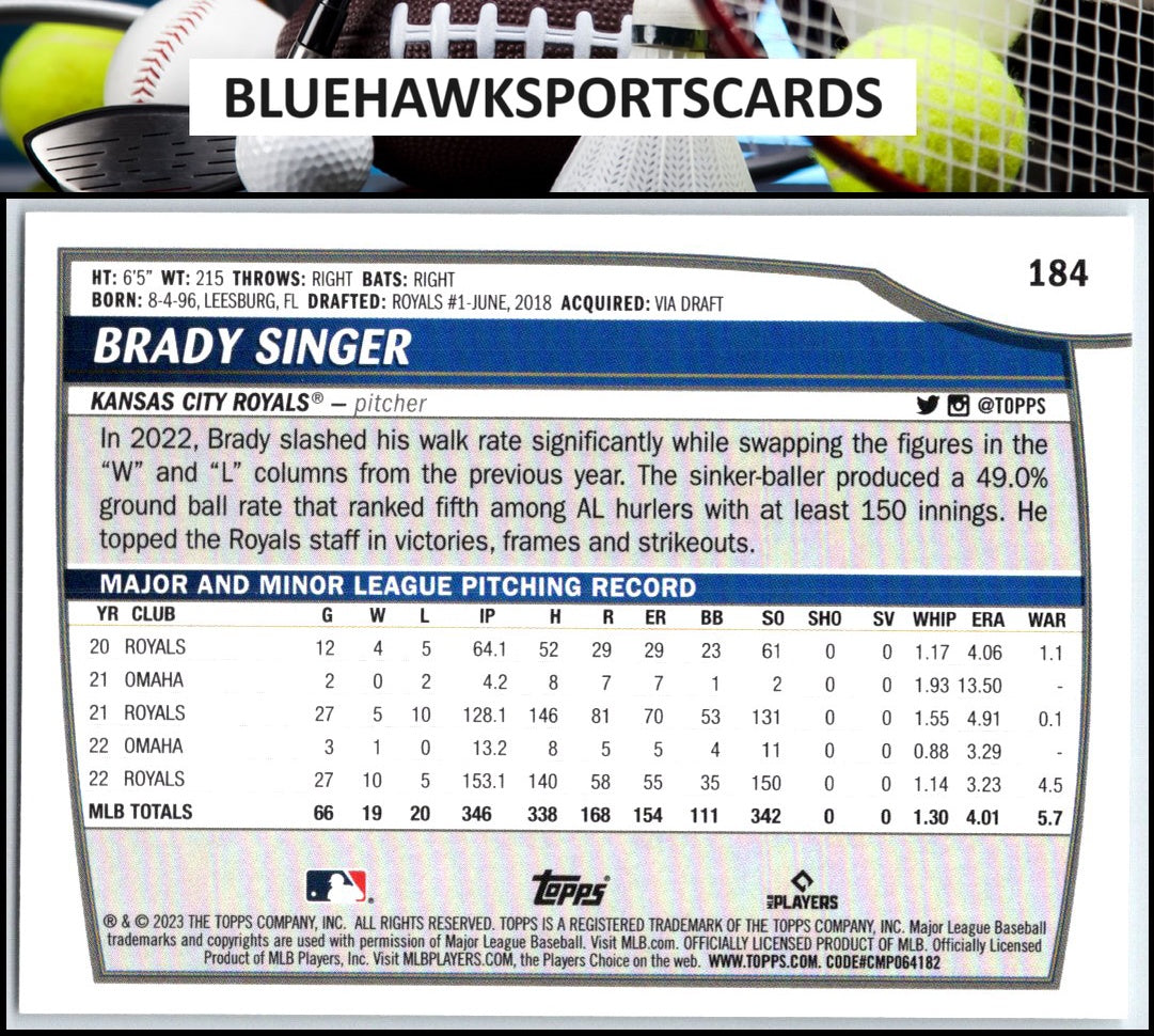 2023 Topps Big League #184 Brady Singer