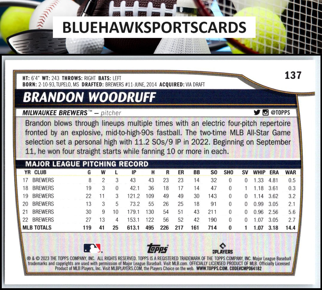 2023 Topps Big League #137 Brandon Woodruff