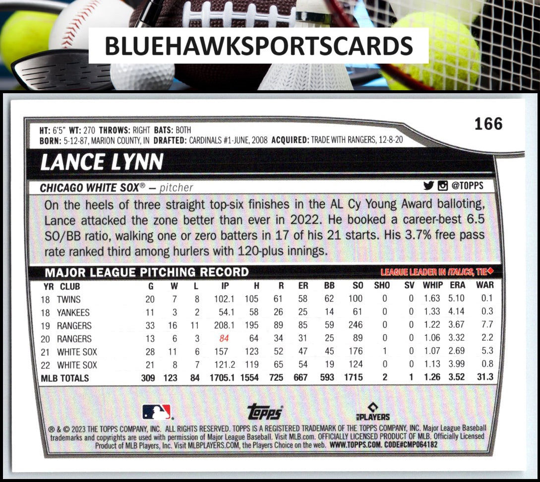 2023 Topps Big League #166 Lance Lynn