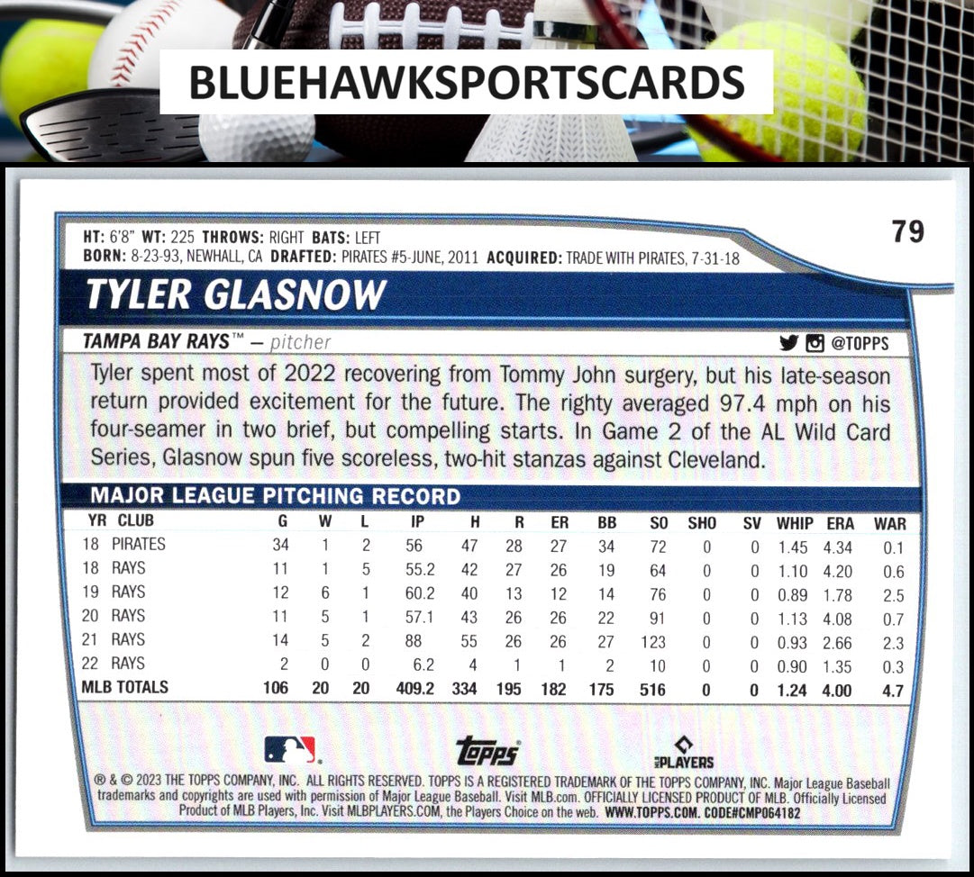 2023 Topps Big League #79 Tyler Glasnow