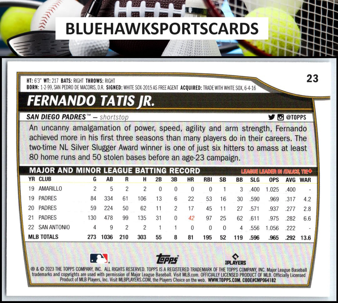 2023 Topps Big League #23 Fernando Tatis Jr.