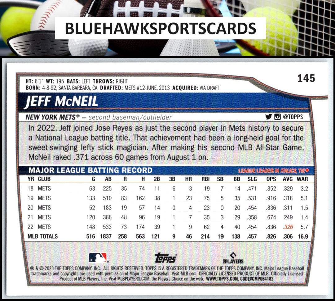 2023 Topps Big League #145 Jeff McNeil