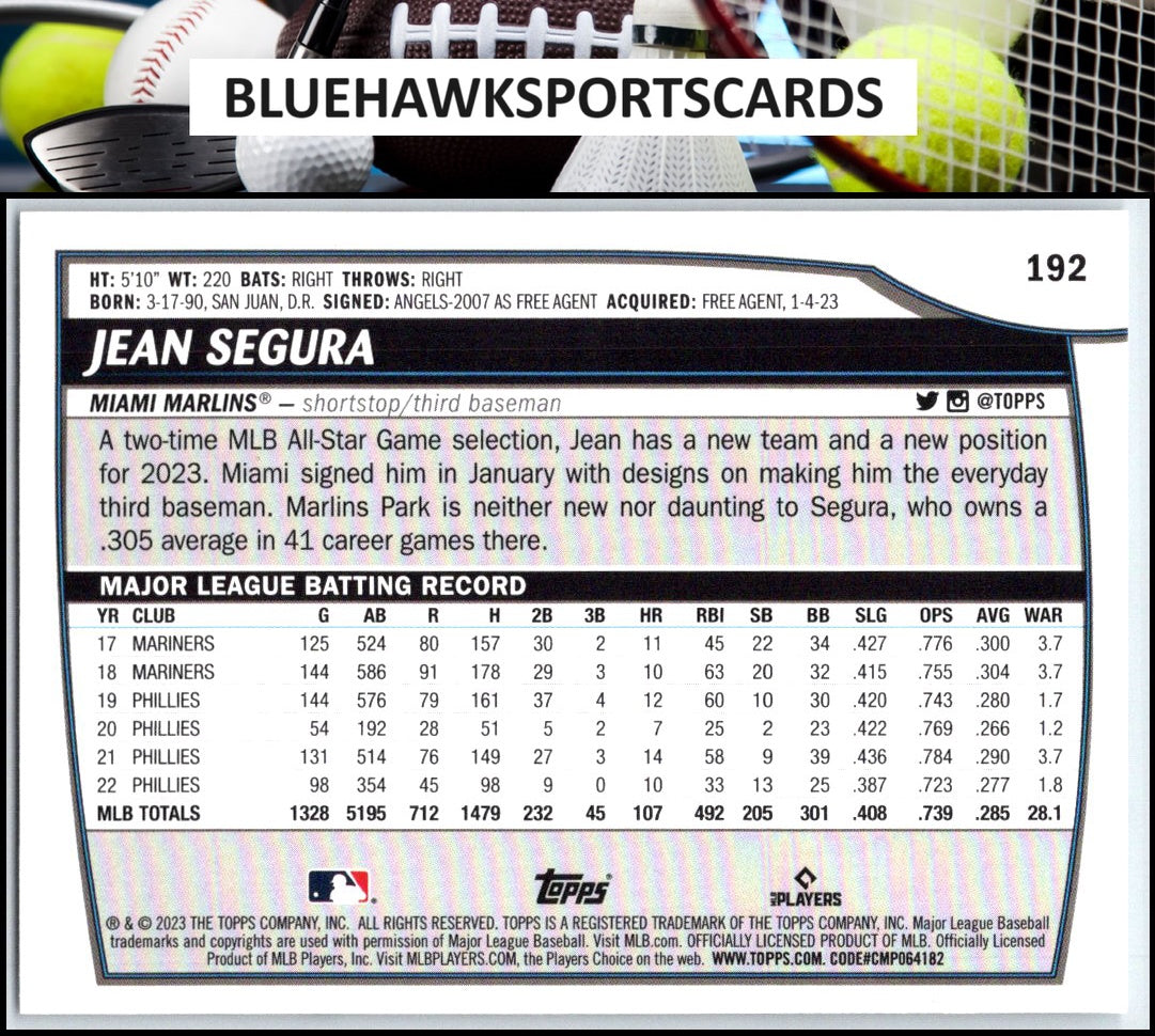 2023 Topps Big League #192 Jean Segura