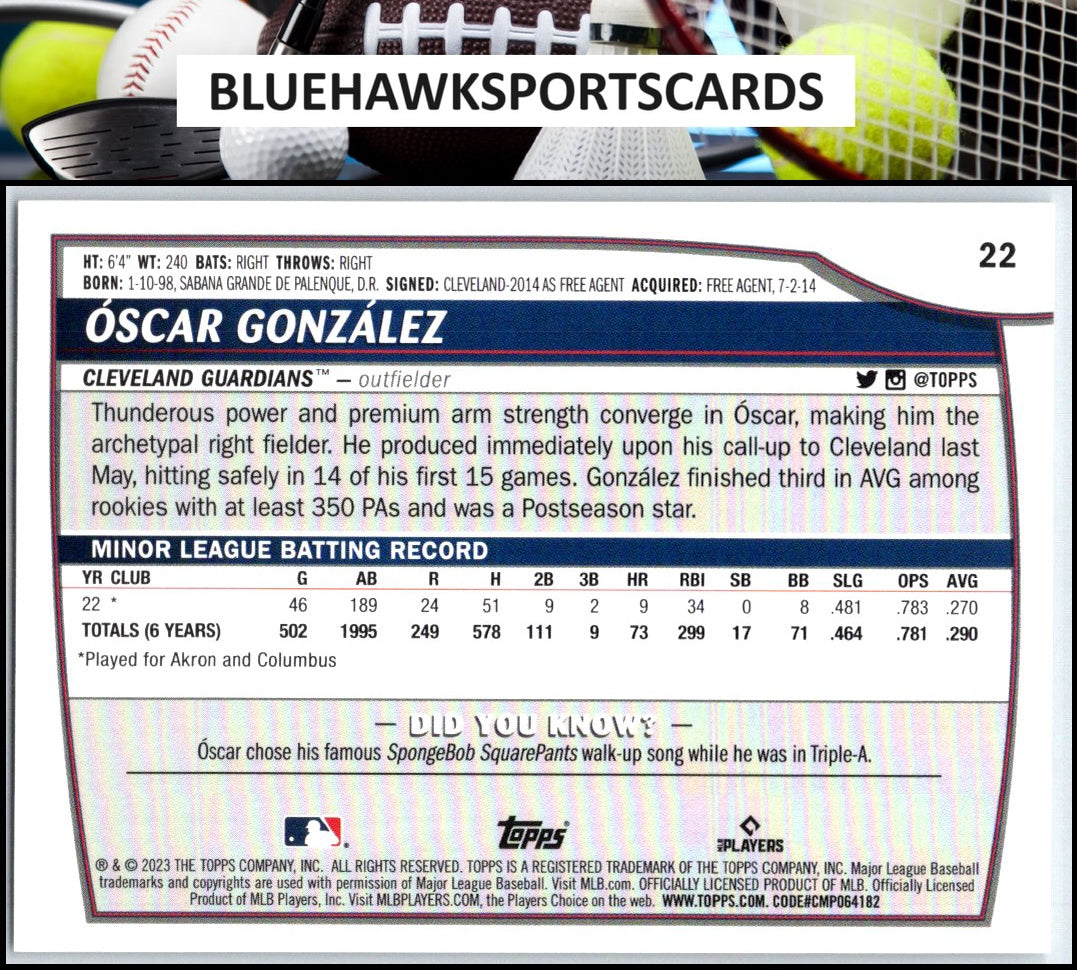 2023 Topps Big League #22 Óscar González