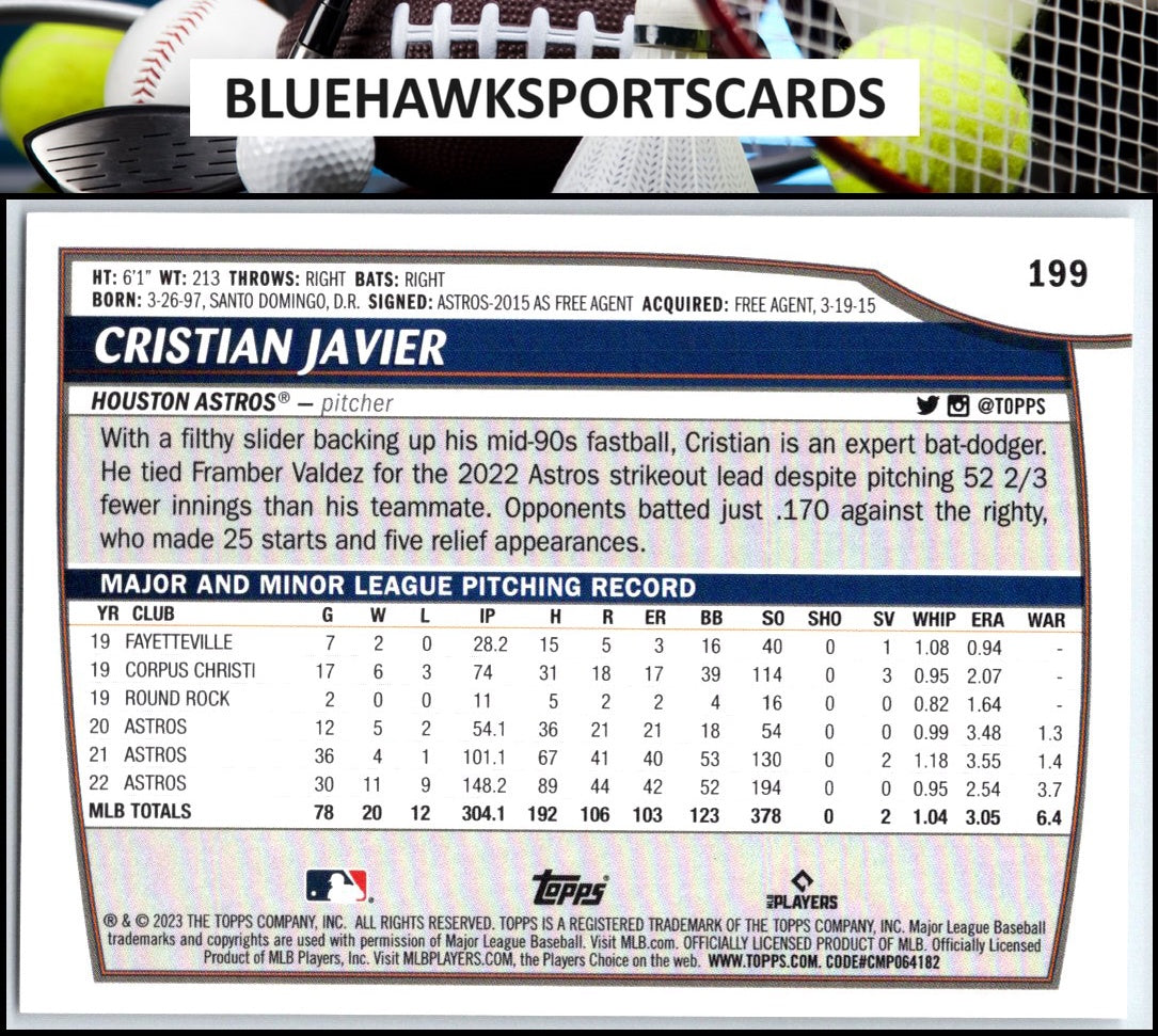 2023 Topps Big League #199 Cristian Javier