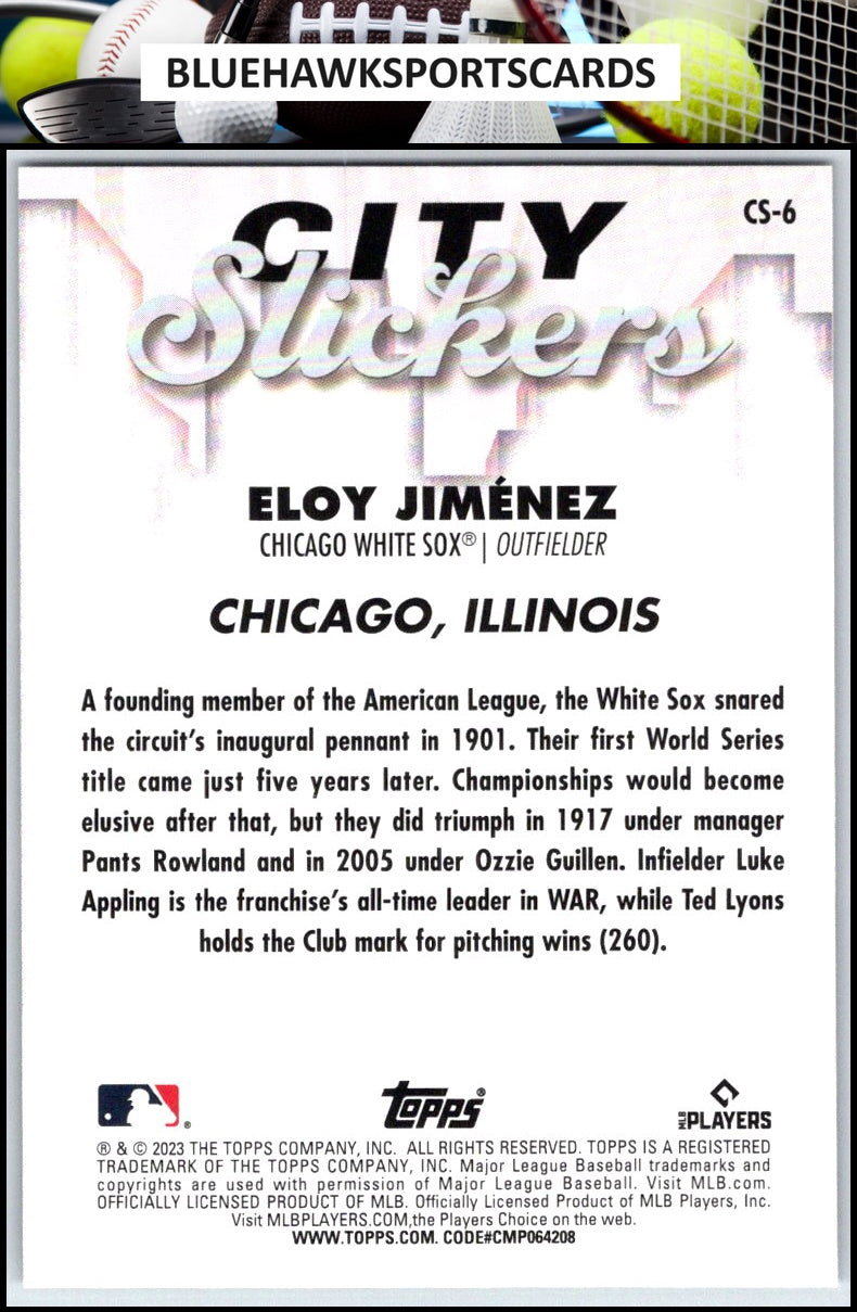 2023 Topps Big League #CS-6 Eloy Jiménez City Slickers