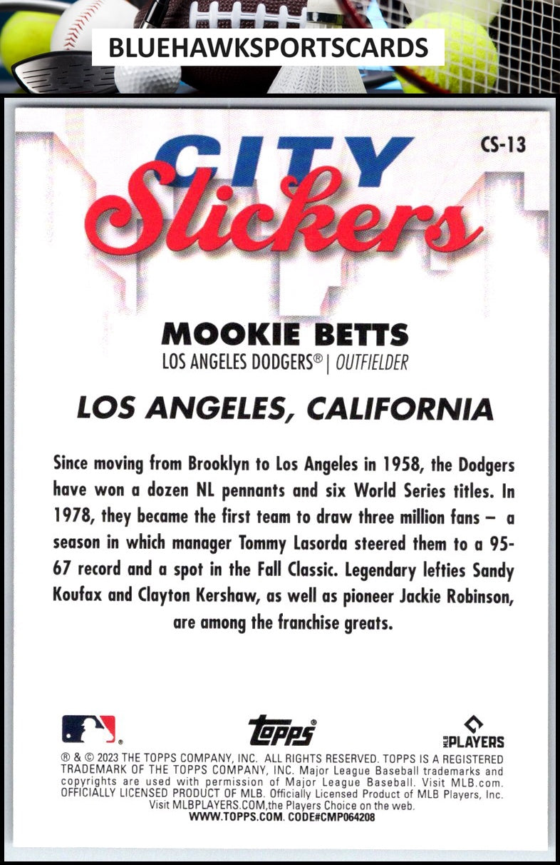 2023 Topps Big League #CS-13 Mookie Betts City Slickers