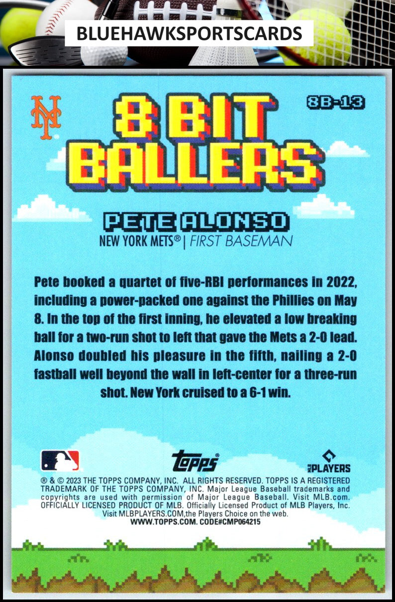 2023 Topps Big League #8B-13 Pete Alonso 8 Bit Ballers