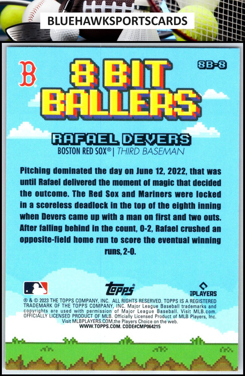 2023 Topps Big League #8B-8 Rafael Devers 8 Bit Ballers