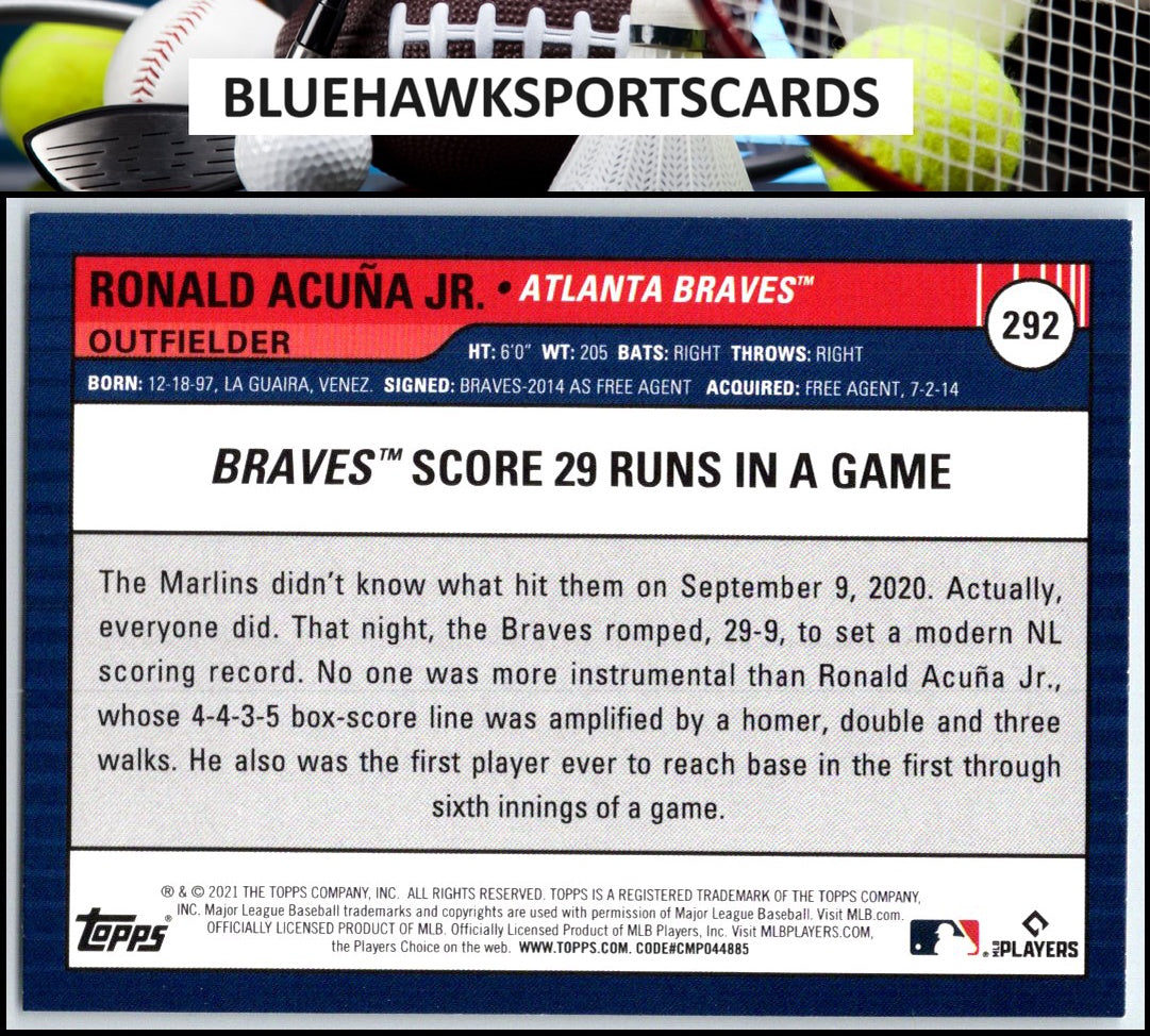 2021 Topps Big League #292 Ronald Acuña Jr.