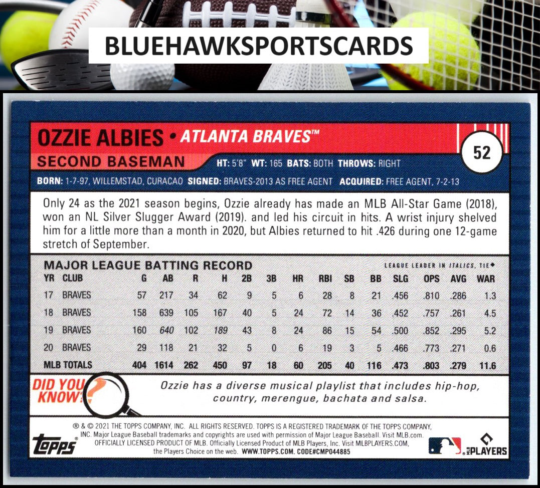 2021 Topps Big League #52 Ozzie Albies