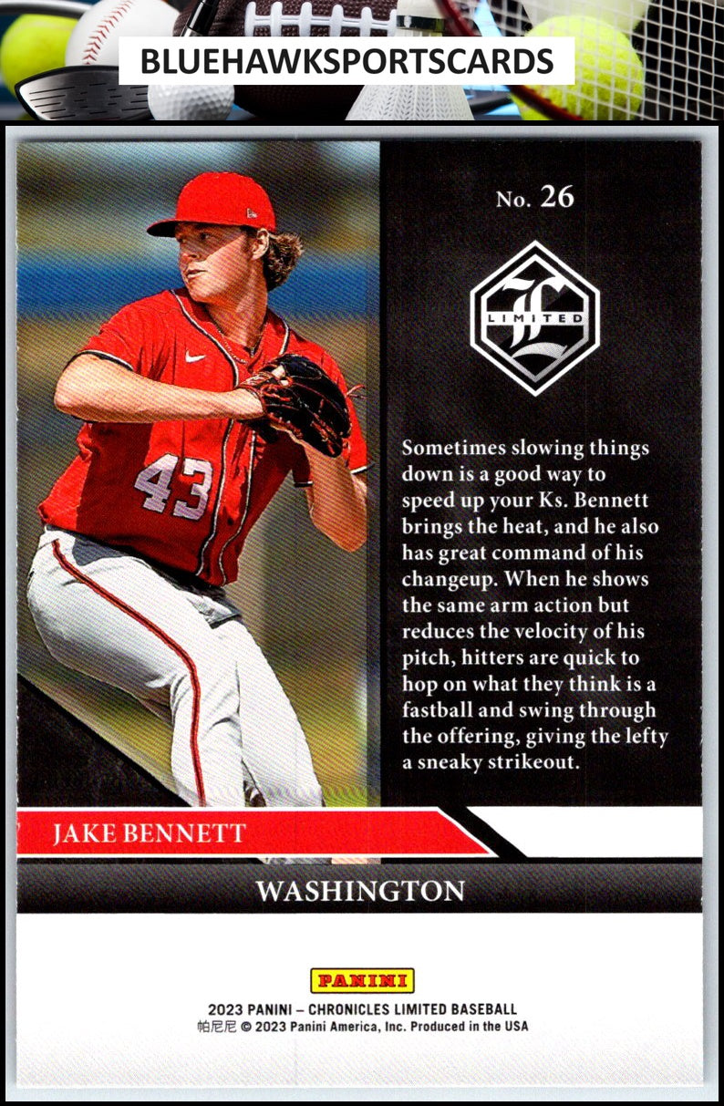 2023 Panini Chronicles #26 Jake Bennett Limited