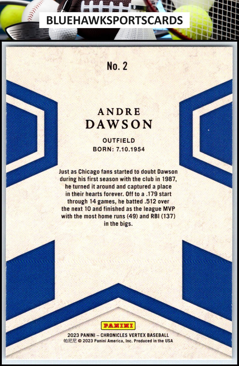 2023 Panini Chronicles #2 Andre Dawson Vertex
