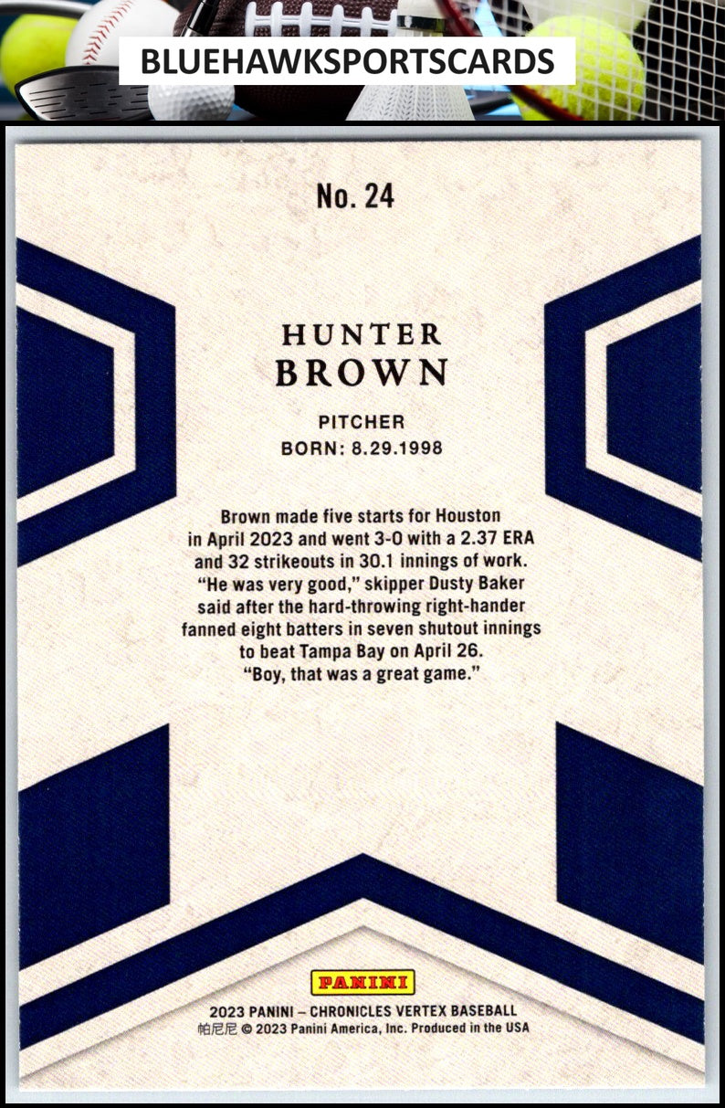 2023 Panini Chronicles #24 Hunter Brown Vertex