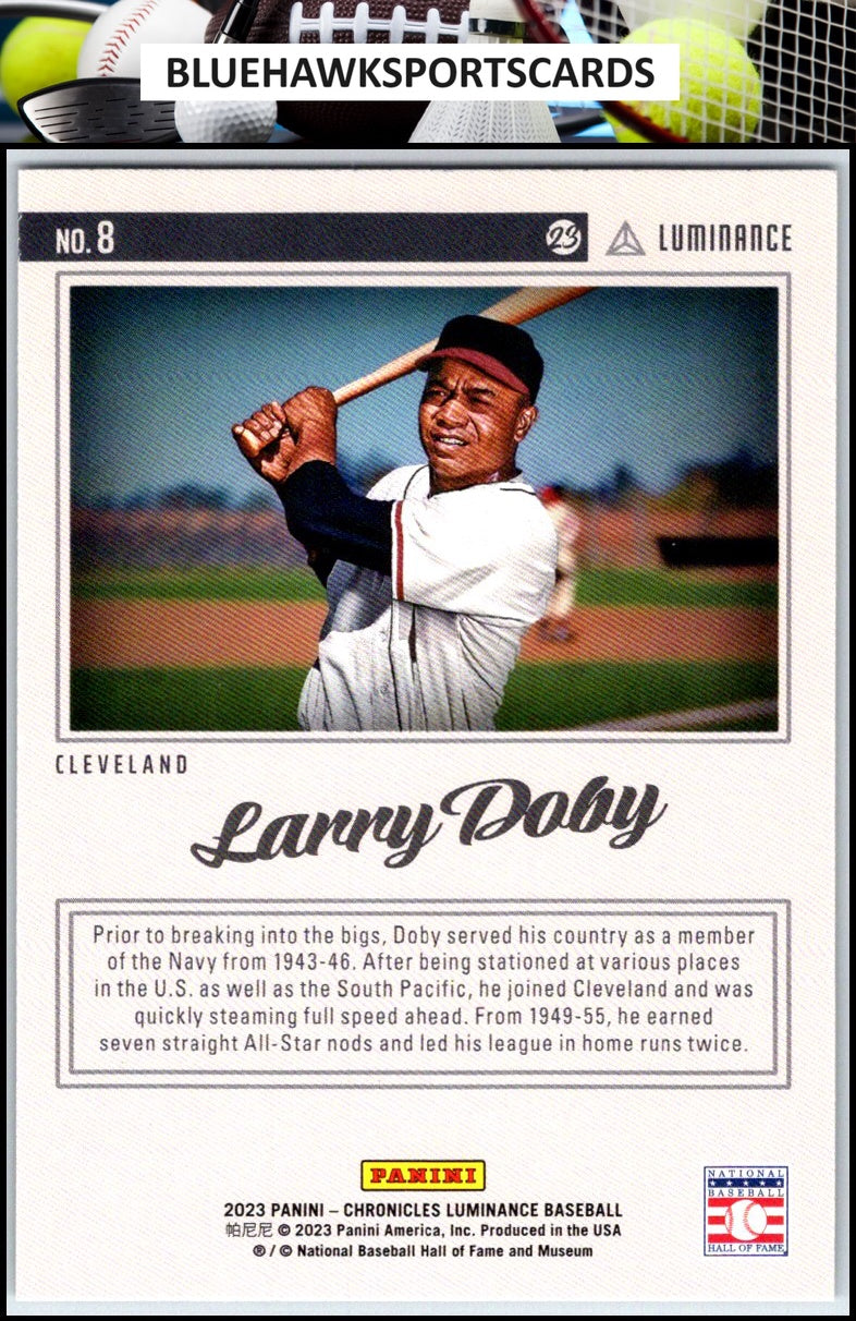 2023 Panini Chronicles #8 Larry Doby Luminance