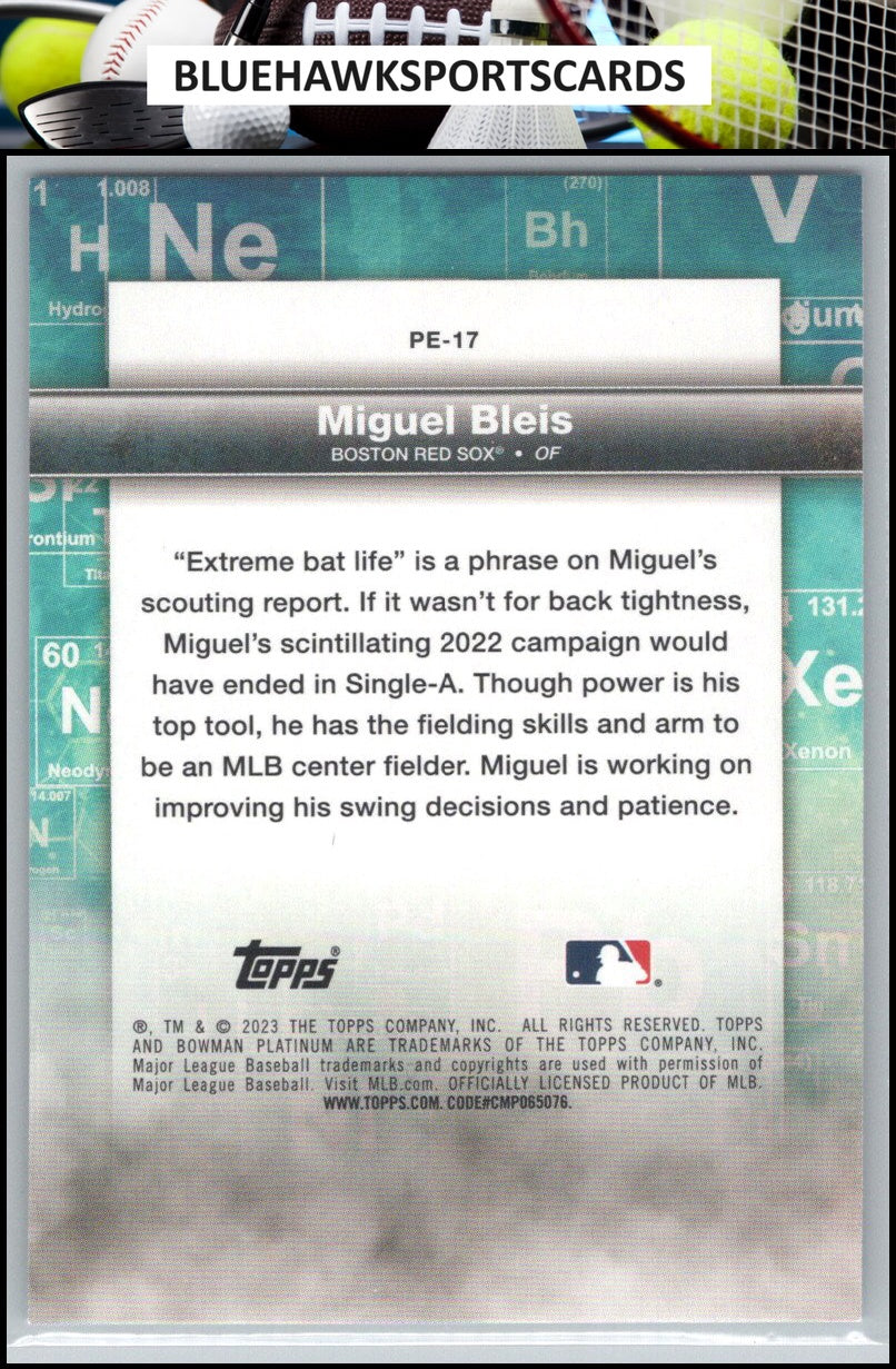 2023 Bowman Platinum #PE-17 Miguel Bleis Precious Elements