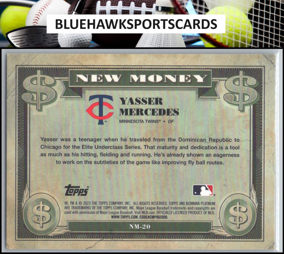 2023 Bowman Platinum #NM-20 Yasser Mercedes New Money