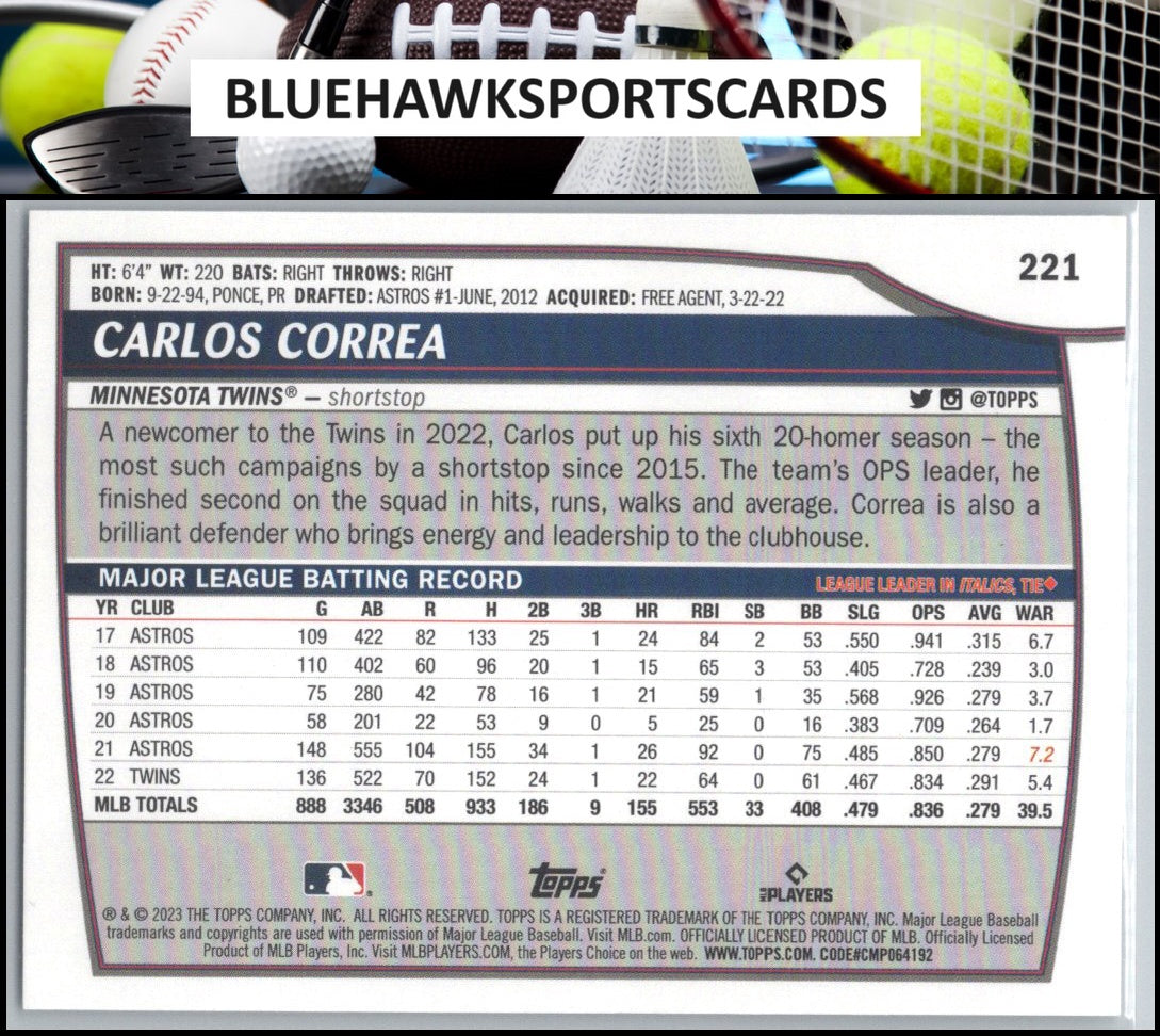 2023 Topps Big League #221 Carlos Correa