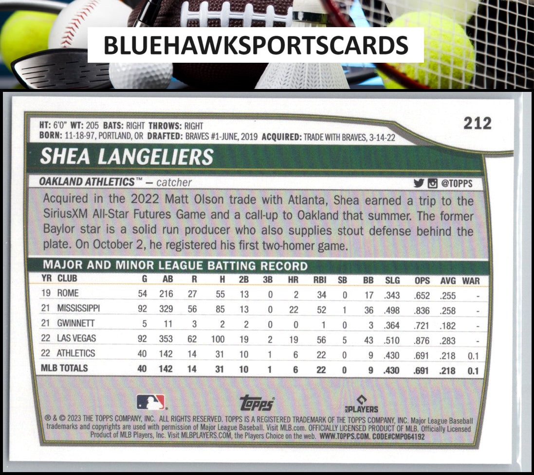 2023 Topps Big League #212 Shea Langeliers