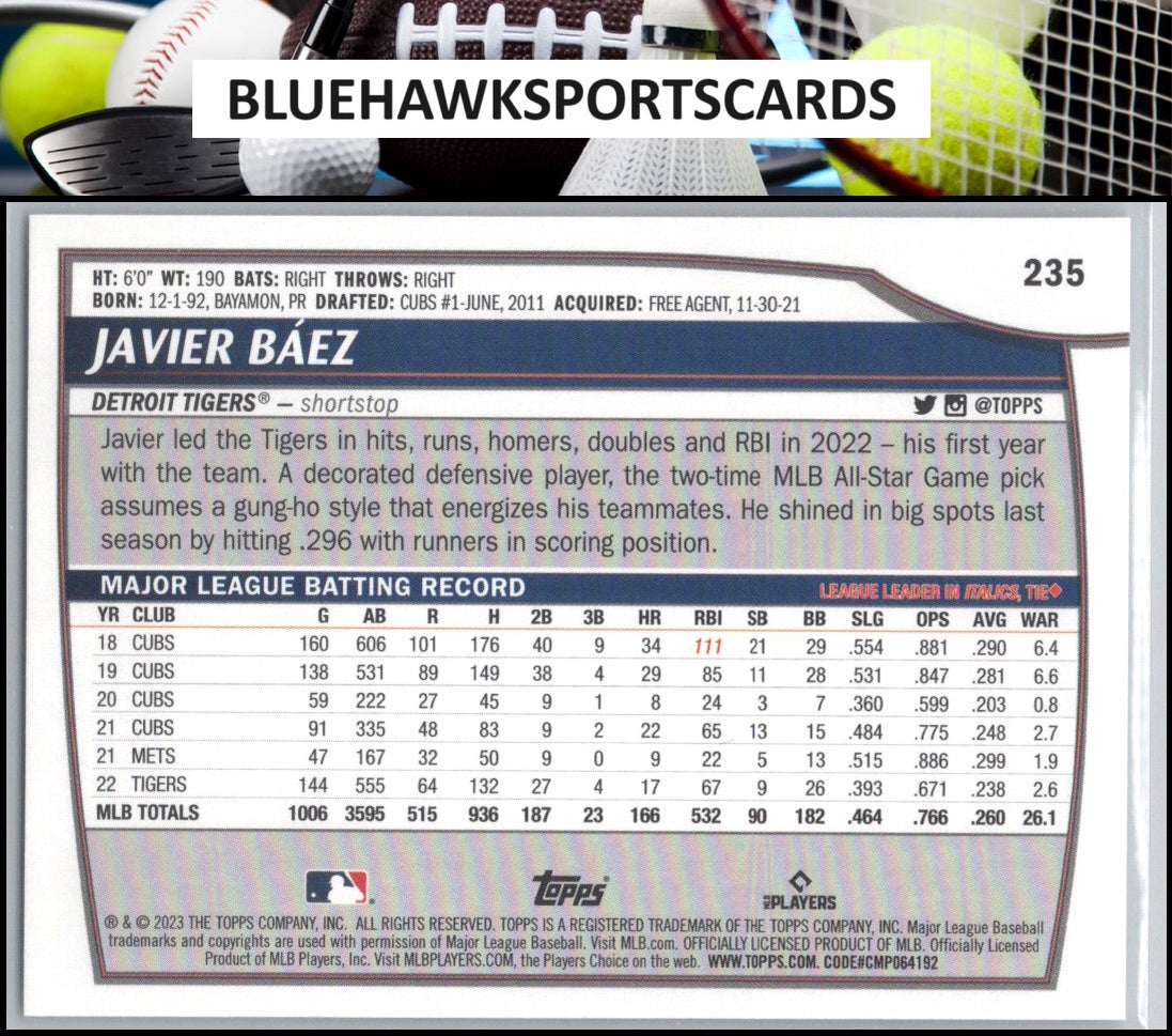 2023 Topps Big League #235 Javier Báez
