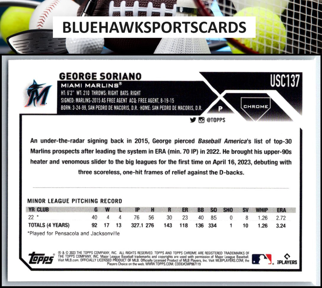 2023 Topps Chrome Update #USC137 George Soriano Prism
