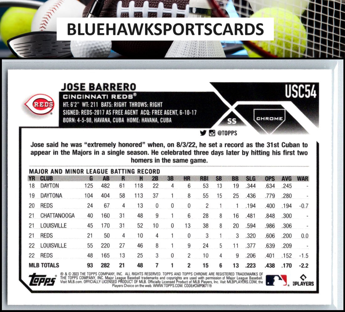 2023 Topps Chrome Update #USC54 José Barrero Prism